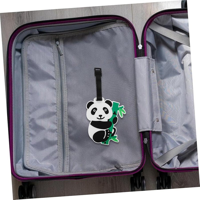 Panda Luggage Tags Sturdy PVC Travel Baggage Identifiers For Adults Kids - Image 3